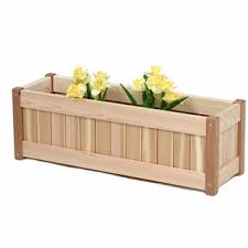 Deck and railing rectangular planter. Cedar Wood Deck Rail Planters And Window Boxes
