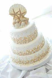 50 Beach Wedding Cakes For Your Vows By The Sea Beach Theme Wedding Cakes Beach Wedding Cake Themed Wedding Cakes