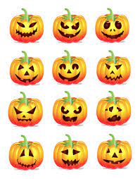 The purview survey of a huge orange glowing pumpkin! Scary Halloween Pumpkins Set Kozzi