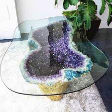 Chic teak teak root coffee table with glass top. 29 Chic Glass Coffee Tables That Catch An Eye Digsdigs
