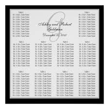 Template Wedding Seating Chart Monogram Names
