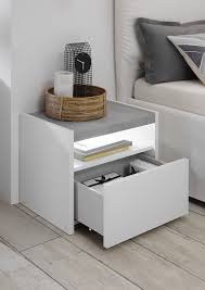 Bedside tables put everything you need within arm's reach when you're lying in bed. Amalti Set Of White Lacquered Bedside Cabinets 3773 Sena Home Furniture