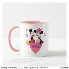 Mickey Minnie Xoxo Valentine Mug Zazzle Com Valentines Mugs Xoxo Valentine Mugs