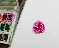 Paint a wavy circular line with occasional slits to form the flower shape. Easy Watercolor Flower Tutorial