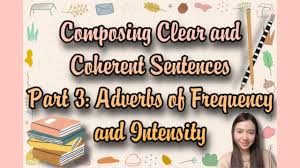 'adverbs of degree or quality' tell us about the degree, quality, intensity, concentration or adverbs of degree normally come in mid position with the verb. English 5 Composing Clear And Coherent Sentences Part 3 Adverbs Of Frequency And Intensity Youtube