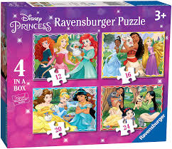 Check spelling or type a new query. Amazon Com Ravensburger 3079 Disney Princess 4 In Box 12 16 20 24 Piece Jigsaw Puzzles For Kids Age 3 Years And Up Toys Games