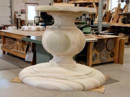 Hanson Woodturning Large Work Porch Posts Pedestal Bases Pool Table Legs Wood Turning Pedestal Table Base Wood Turning Lathe