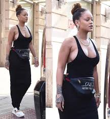 How Does Rihanna Make A Simple Black Tank Dress Look Runway Ready Leonardo Dicaprio Chris Brown Young Leonardo Dicaprio