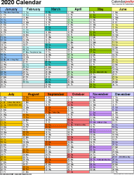 Each month provides ample space for adding events, so you can create detailed weekly, monthly, and annual get a blank monthly calendar including all 12 months with additional room to add notes and important reminders. 2020 Calendar Free Printable Excel Templates Calendarpedia