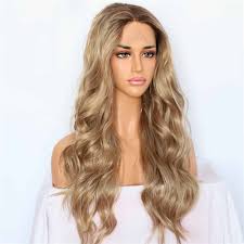 It is advisable to concentrate more on your ends and apply less and less bleach as you go upwards. Bleach Blonde Lace Front Wig Hand Tied Synthetic Natural Wave Ombre Brown Hair Roots Hair Theme