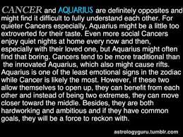 Air is elusive to water and skims over the water's surface. Aquarius Is One Of The Least Emotional Signs In Zodiac Tell Me Something Cancer And Aquarius Compatibility Aquarius And Cancer Aquarius Relationship