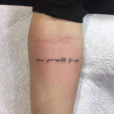 Love yourself first on the right inner forearm tattoos small. What Does Love Yourself First Tattoo Mean Represent Symbolism