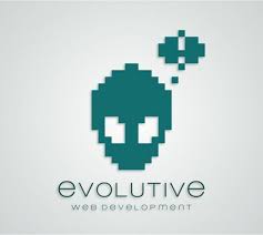 Evolutive Web Development Logo Evokes Innovation Quirky Creativity And Computer Geek Cred Web Development Logo Logos Web Development