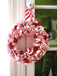 Decorate with colorful candies, refrigerate until hardened, and. Peppermint Wreath Christmas Wreaths Candy Christmas Decorations Christmas Decorations