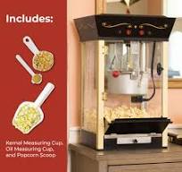 Nostalgia Popcorn Maker Machine - Professional Cart With 8 Oz Kettle Makes  Up to 32 Cups - Vintage Popcorn Machine Movie Theater Style - Black