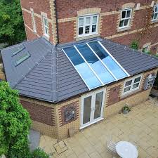 Birds Eye View Of A House Roof Bird S Eye View Of A Very Beautiful Cornered Modern Brick Made Home Extension With Large Panoramic Windo House Extensions Single Storey Extension House Design