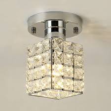 Guaranteed low prices on modern lighting, fans, furniture and decor + free shipping on orders over $75!. Modern Gold Silver Semi Flush Mount Lighting With Rectangular Shade Single Light Clear Crystal Ceiling Light Takeluckhome Com