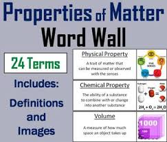 There are different properties of matter, say solid, liquid and gas. Chemical And Physical Properties Of Matter Word Wall Cards By Science Spot