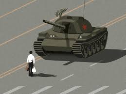 The man standing up to a row of tanks in jeff widener's iconic tiananmen square image became a global symbol of dignity in the face of violent. Tank Man By Roy Smith On Dribbble