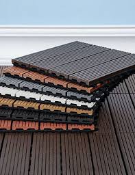 8 99 Outdoor Plastic Wood Splicing Floor Patio And Deck Tiles Interlocking Slat Pattern Outdoor Floor Pavers Weather Resistant And Anti Slip Square Diy Mat In 2020 Outdoor Flooring Hardwood Decking Deck Tiles
