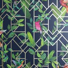 Looking for the best wallpapers? Deco Tropical Wallpaper Navy Gold Arthouse 908003