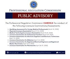 For approved examinees of march and august 2020 medical technologists licensure exam only. Prc Cancels The March And April 2020 Scheduled Licensure Exams Professional Regulation Commission