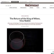 Wine Enthusiast Rates 93 Points Our Vino Nobile 2013