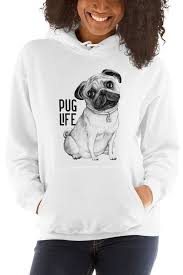 Pug Life Unisex Hoodie Animal Quote Hooded Sweatshirt Popular Dog Lover Sweats Cozy Best Friend Gifts Mothers Day Sw Unisex Hoodies Pugs Hooded Sweatshirts