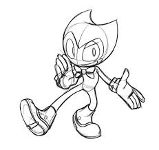 Boris the wolf from bendy and the ink machine. Get This Bendy And The Ink Machine Coloring Pages Free Bendy With Oversized Gloves