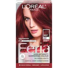 Amazon.com : L'Oreal Paris Feria Multi-Faceted Shimmering Permanent Hair  Color, R57 Cherry Crush (Intense Medium Auburn), Pack of 1, Hair Dye :  Chemical Hair Dyes : Beauty & Personal Care