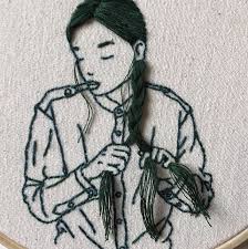 Get inspiration and find a way to express your creativity through one of these sophisticated yet not so hard. Artist Creates Flowing Hair In Her Beautiful Hand Embroidery Artfido