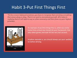 Used to tell someone that more important things should be done before less important things: Ppt The 7 Habit Project Powerpoint Presentation Free Download Id 1957849