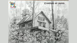 How To Draw Wooden Cabin In The Forest Step By Step Pencil Shading Pencil Sketch Youtube Canvas is nice and sticky. how to draw wooden cabin in the forest step by step pencil shading pencil sketch