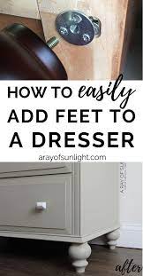 How To Add Feet To A Dresser Repurposed Furniture Diy Cheap Furniture Makeover Diy Dresser Makeover