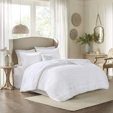 Also set sale alerts and shop exclusive offers only on shopstyle. Amazon Com Madison Park Comforter Set Textured Luxury Design All Season Down Alternative Bedding Matching Sham Decorative Pillows Cal King 104 X92 Celeste Ruffle White 5 Piece Home Kitchen