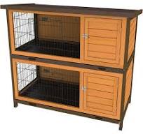 Ware Manufacturing Premium Plus Double Decker Hutch for Rabbits and Small  Pets
