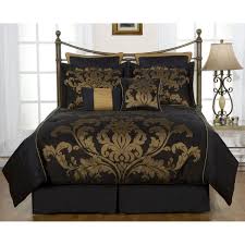 The fabric of gold and black bedding. Pin On Bedroom Design Inspirations