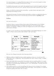 Here are some tips to help you remember vocabulary: Suffixes Prefixes