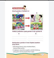 Kumpulan kunci jawaban buku tematik, kunci jawaban kelas 1 kelas 2 kelas 3 kelas 4 kelas 5 kelas 6 dan soal soal ulangan harian. Kunci Jawaban Tema 8 Kelas 1 Halaman 105 106 107 108 109 110 111 112 113 114 Buku Tematik Beda Gambar A Dan B Metro Lampung News