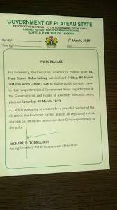Muhammad say e escape with minor injuries but saturday na day wey e for one of di most memorable one wey happun for 2010 hundreds of pipo die and many properties destroy when clash break out on 17th january. Breaking News Plateau State Government Declares Friday 8th March Public Holiday The State Of Plateau