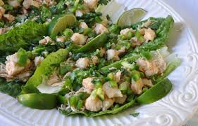 Toss with dressing and serve inside a bib lettuce leaf. Fish Tacos In Lettuce Wraps Foodies 4 Mmc