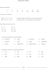 Ideen anregungen materialien mathematikunterricht in grundschulen. Romische Zahlen Tabelle Bis 1000