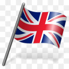 United kingdom flag flapping on flag pole with letters united kingdom spinning over animation. Flag Cartoon