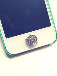 Adorable Small Crystal Button Sticker For Iphone Home Button Rhinestone Sparkle Phone Accessory Pretty Girly Iphone Case Cute Iphone Accessories Iphone Buttons