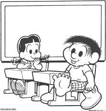 Faça já download desta ilustração vetorial pequeno rapaz crianças na sala de aula. Chico Bento Na Sala De Aula Para Colorir Colorir Org