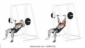 Sit back into the incline bench. Incline Smith Machine Bench Press 3d Stock Illustration 429857722