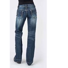 Stetson Ladies Trouser Style Western Jean Pieced Back Pkt W Deco S 14 L 0214