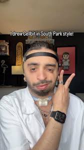 I drew Cellbit in South Park style! (Rate this 1-10!) ##cellbit #southpark  #art #digitalart #drawing