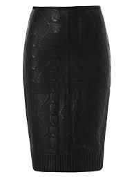 Check out our bonded knit selection for the very best in unique or custom, handmade pieces from our shops. Masella Black Bonded Knit Leather Skirt