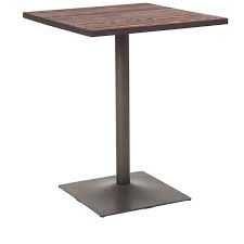 Industrial Series Restaurant Table With Metal Base And Wood Top Metal Table Base Restaurant Table Tops Restaurant Tables